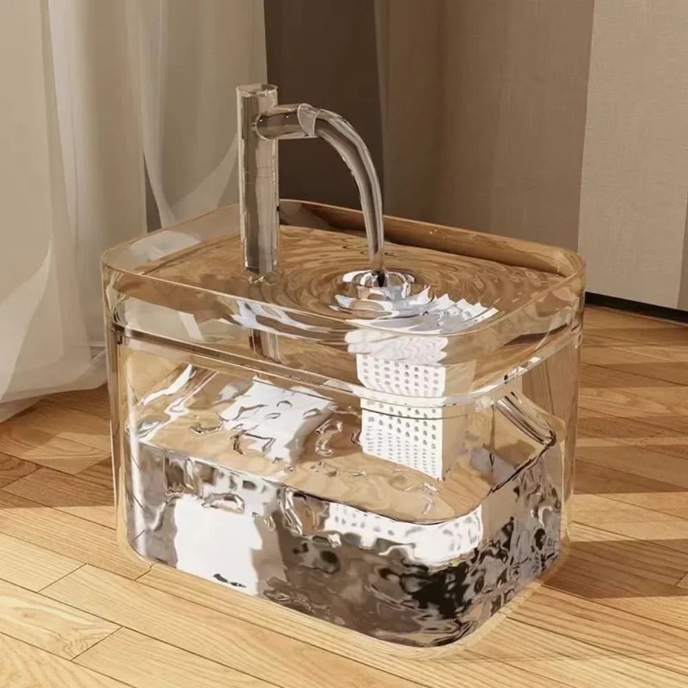 filtre fontaine a eau pour chat Fontaine à eau automatique pour animaux de compagnie, distributeur d'eau transparent, alimentation USB, fournitures