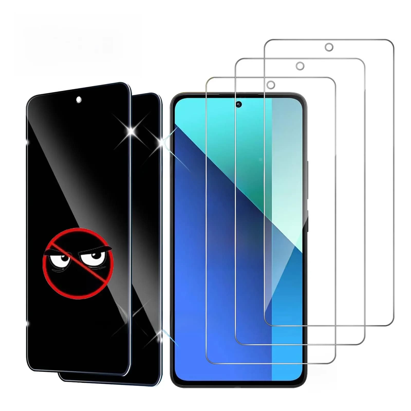 Protecteur d'écran pour Redmi Note 13 Pro, verre trempé HD transparent, Anti-espion, Peep, confidentialité, 9H, haute teneur en aluminium, 4G, 5G