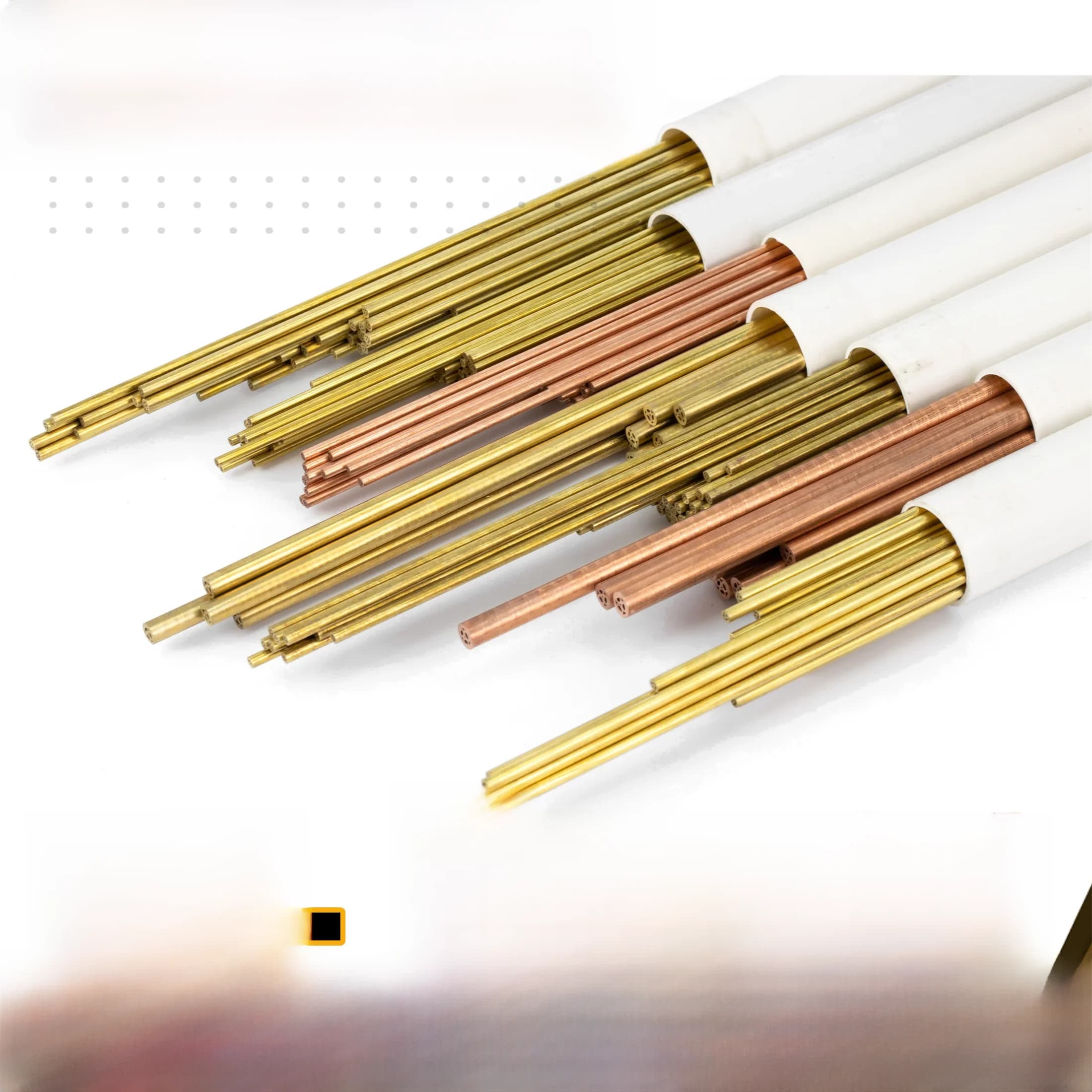 Drillington EDM Tube multicanal en laiton cuivre électrodes Tubes haute précision 2.5mm - 3mm 20 pièces pour le forage de micro-trou EDM