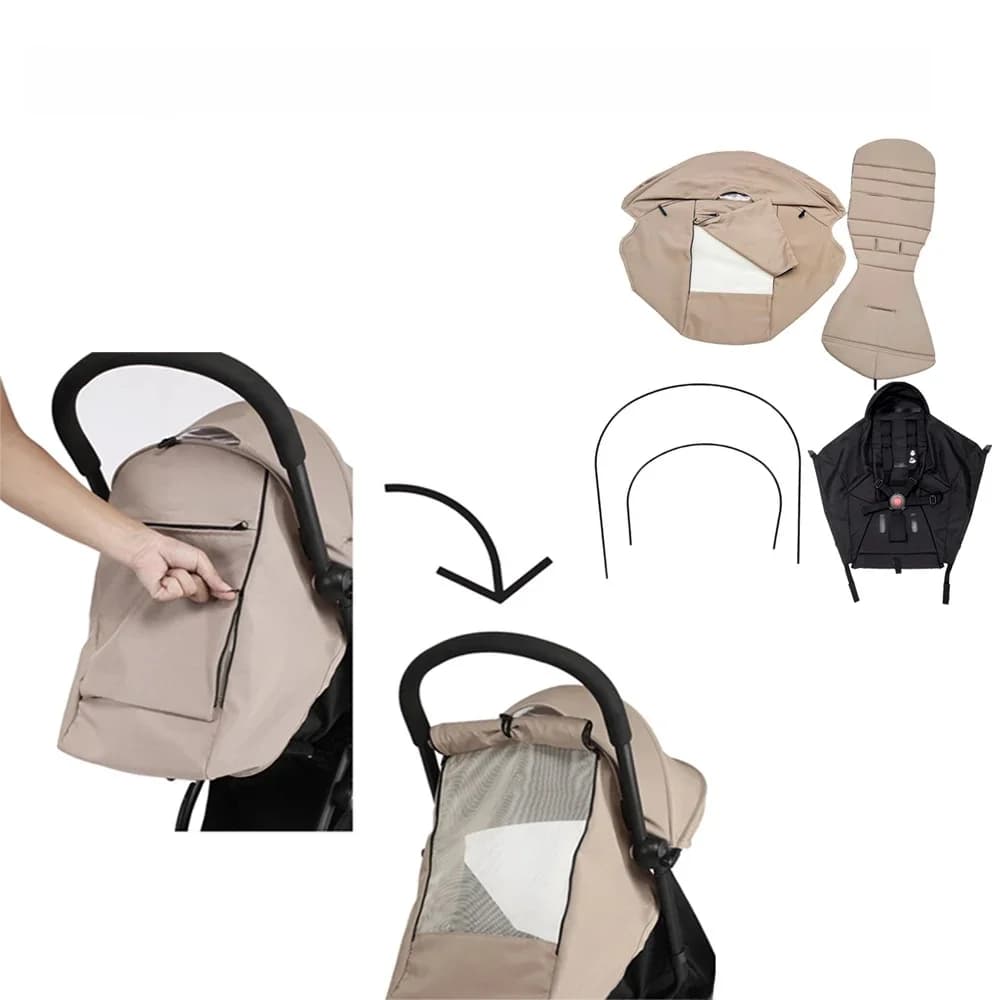 Accessoires de poussette pour Yoyo Yoyo2 Yoyo3 Yoya, ensembles de coussins de siège et pare-soleil à 175 °, protection UV étanche, 4