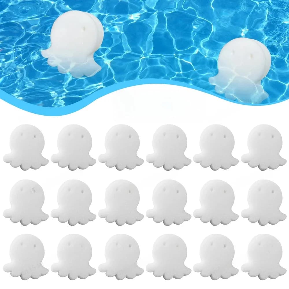 Éponges filtrantes pour piscine, 30 à 6 pièces, en forme de poulpe, en mousse, pour baignoire, SPA, absorbant l'huile, outil de nettoyage des boues