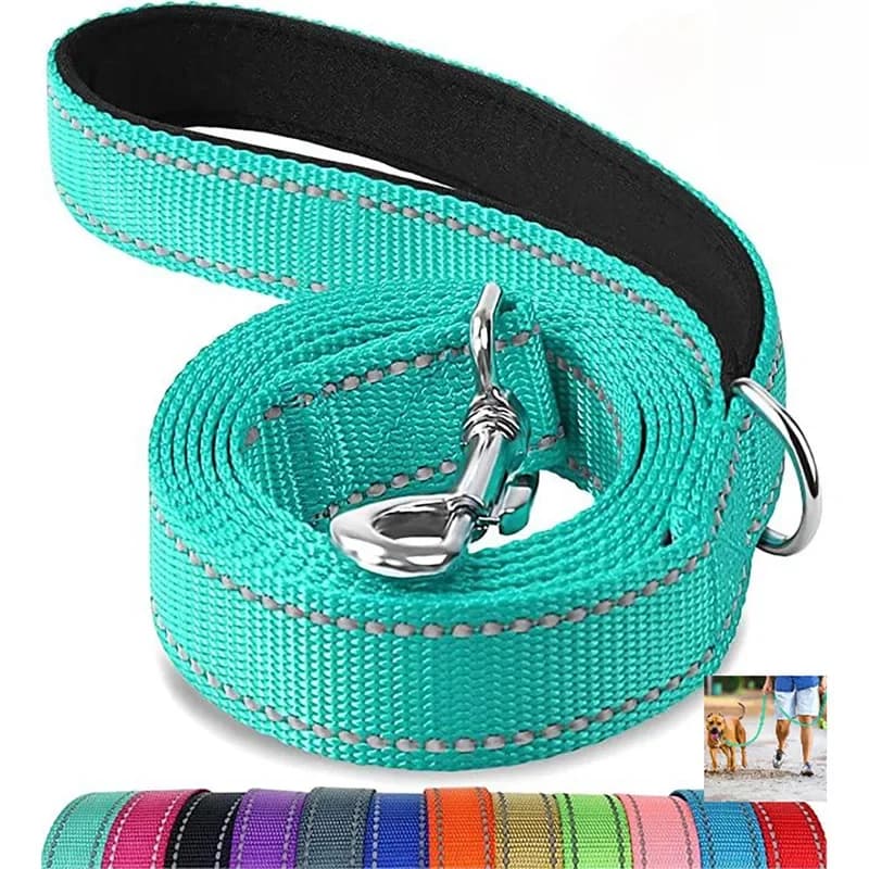 Collier harnais pour chiens et chats, sangle en plomb, réflexion nocturne, corde de remorquage pour animaux de compagnie, 1.2/1.5/1.8m, corde de