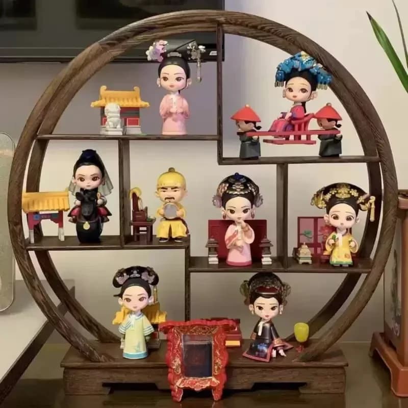 Présentoir d'antiquités brittop en bois massif, petite étagère Bogu, service à thé chinois, pot en argile violette, ornements d'étagère GK
