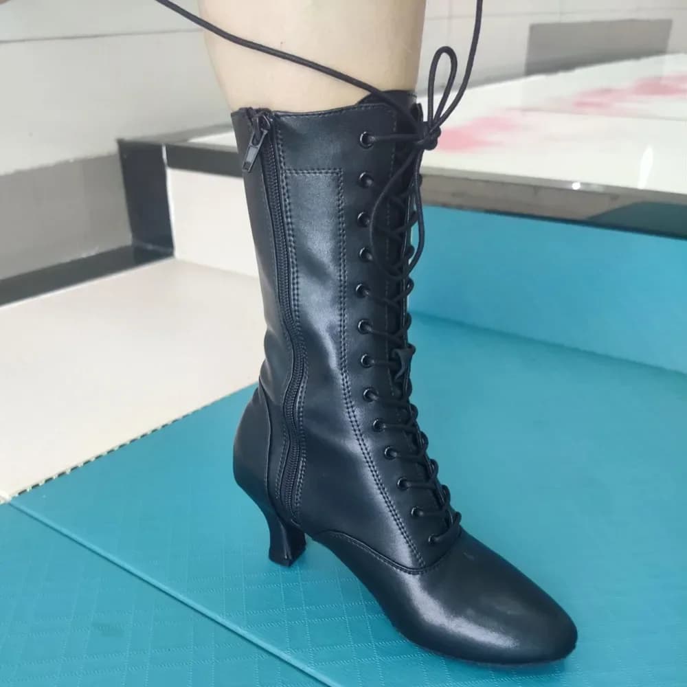 Femmes OEM bottes de danse latine 7 cm chaussures de danse Salsa de salon cubain chaussures de danse Salsa latine Club fête chaussures de danse de