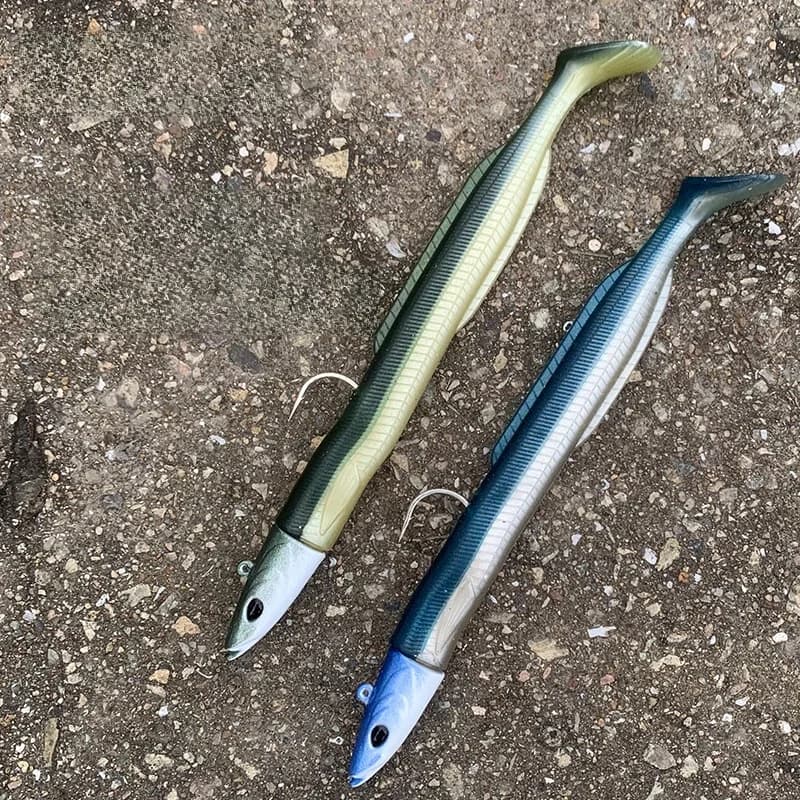 HAIMALUO heureux doux leurre de pêche vairon gabarit tête crochet artificiel eau salée bar de mer appât de pêche Swimbait attirail appât souple