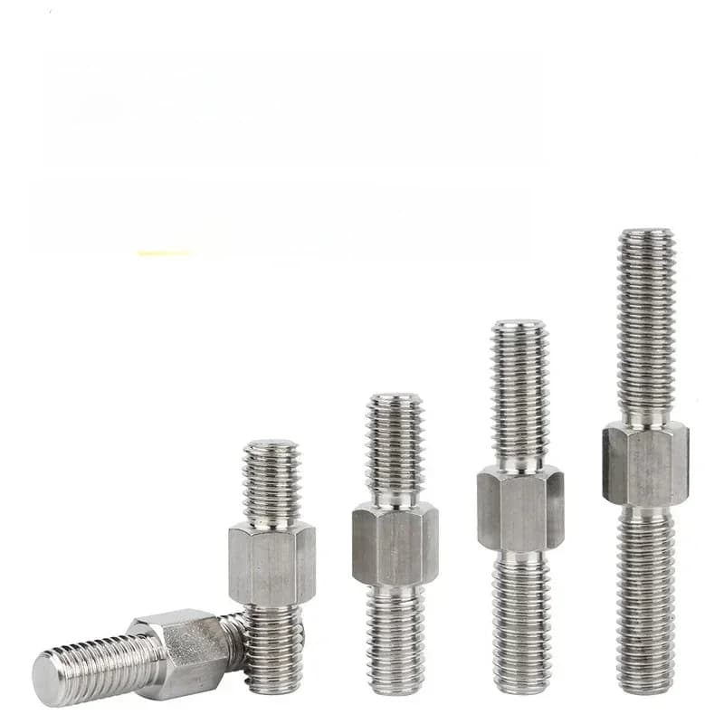 M3 M4 M5 M6 M8 M10 M12 M14 M16 304 acier inoxydable filetage gauche et droit Double tête barre filetée Double extrémité filetage tige goujon