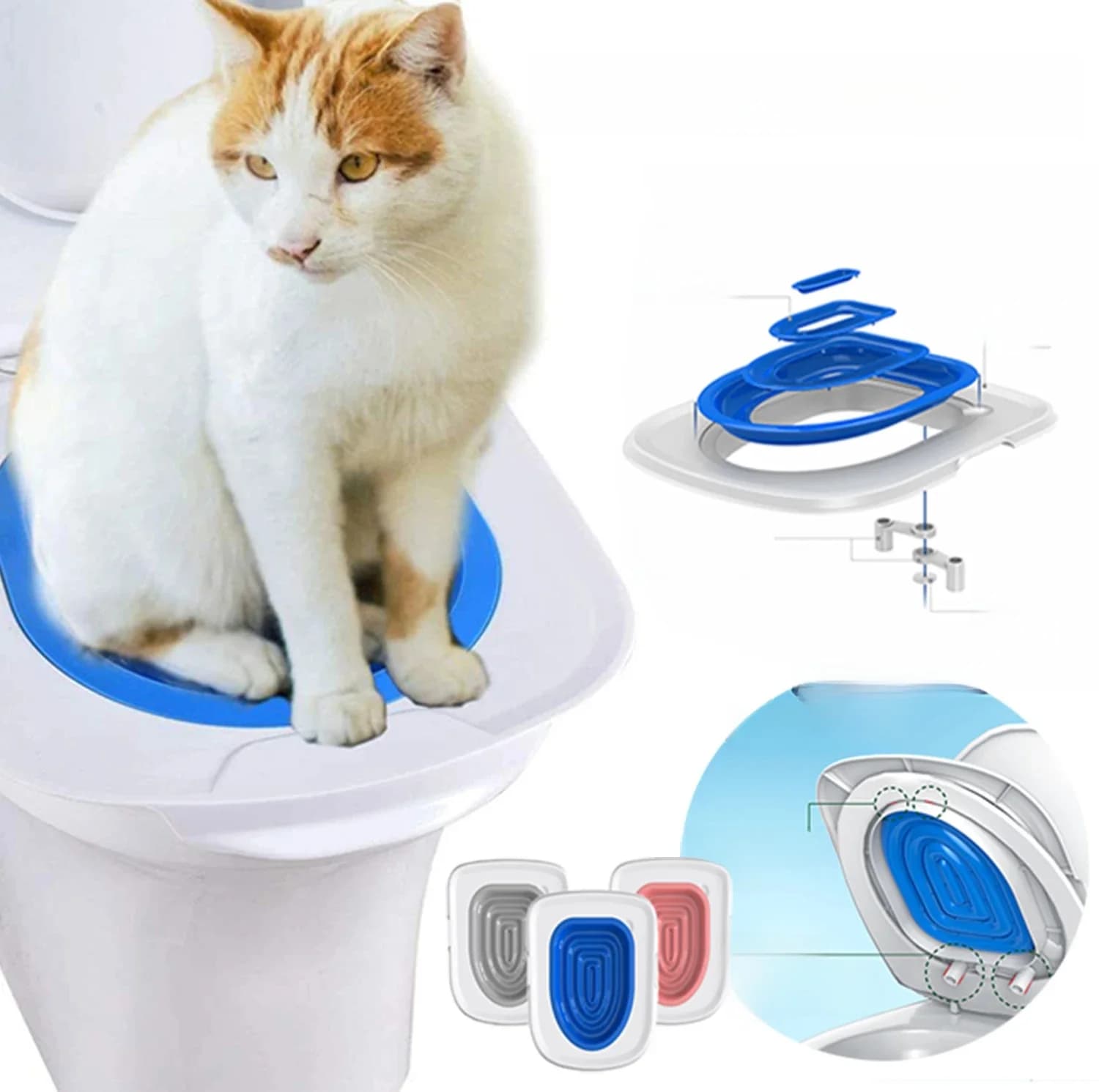 Kit d'artefact d'entraînement aux toilettes pour animaux de compagnie, chat et chien, plateau de sable, toilettes amovibles et réutilisables,