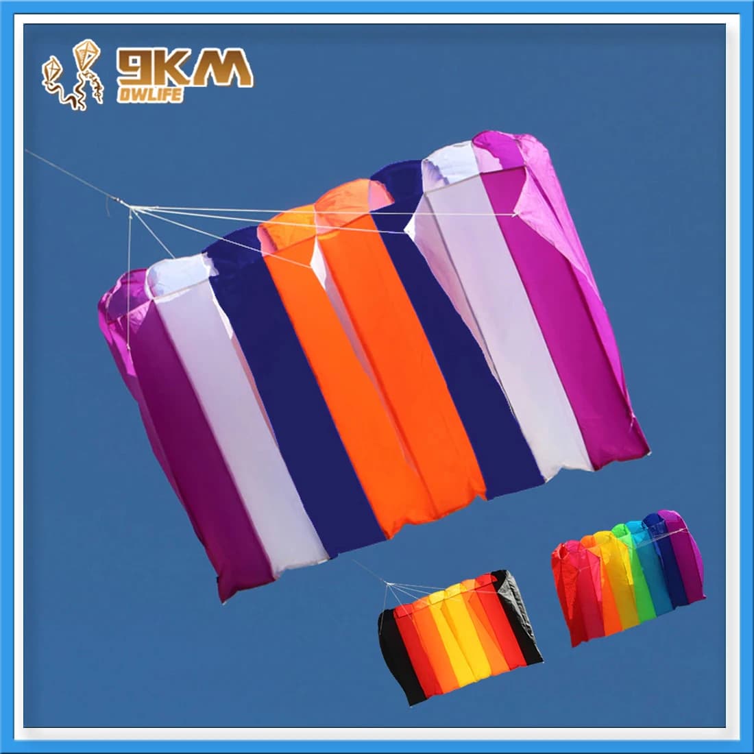 Mini Cerf-Volant Pilote UltraFoil, Ligne de Levage, Pendentif à illant, Cerf-Volant Gonflable Souple, Nylon Ripstop 30D avec Sac, 9km