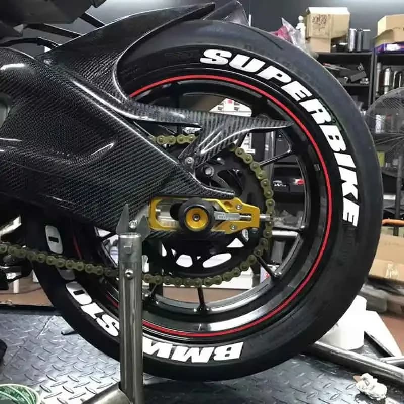 Autocollant de roue de pneu avec Logo 3D de réglage de moto de voiture, décalcomanies de décoration de style de moto automobile pour BMW YAMAHA