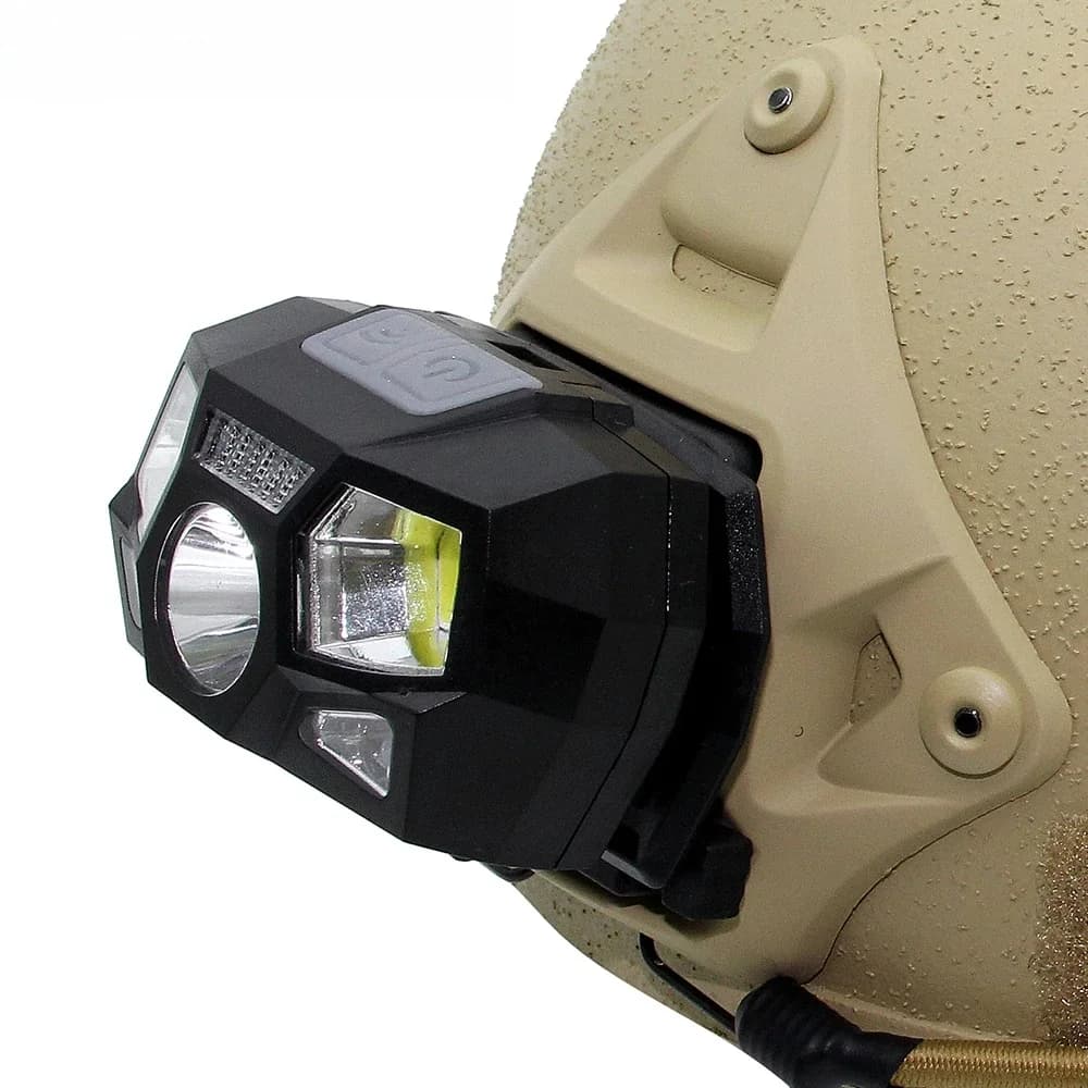 JOAXOR tactique rapide MICH casque Signal lumineux capteur phare USB charge étanche lumière chasse pêche phare