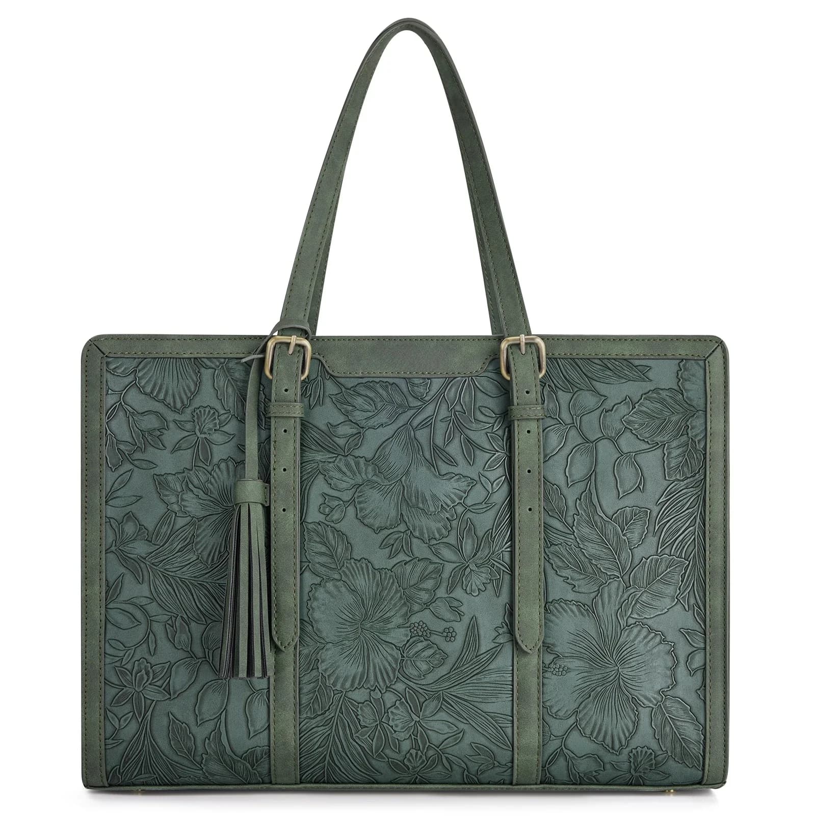 ECOSUSI Sac fourre-tout pour ordinateur portable jusqu'à 15,6 pouces pour femme Sacs à main de bureau grande capacité avec 3 compartiments à
