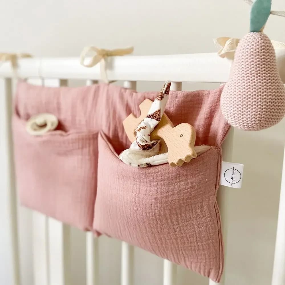 Sac de rangement multifonction CPull pour bébé, 2 poches, sac d'organisation de chevet, couche-culotte, lit