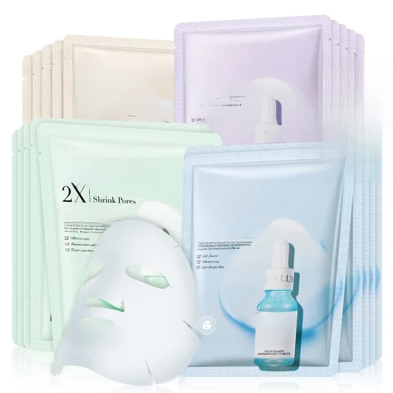20 pièces BIOAQUA Centella collagène masque Facial VC hydratant rafraîchissant feuille masques acide hyaluronique masque Facial produits de soins