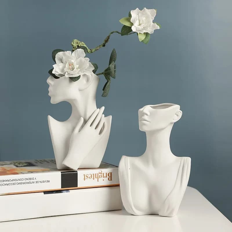 Vase en céramique modèle de corps de femme, pot de fleur créatif, vases de décoration de salon, art corporel moderne, style nordique, décoration