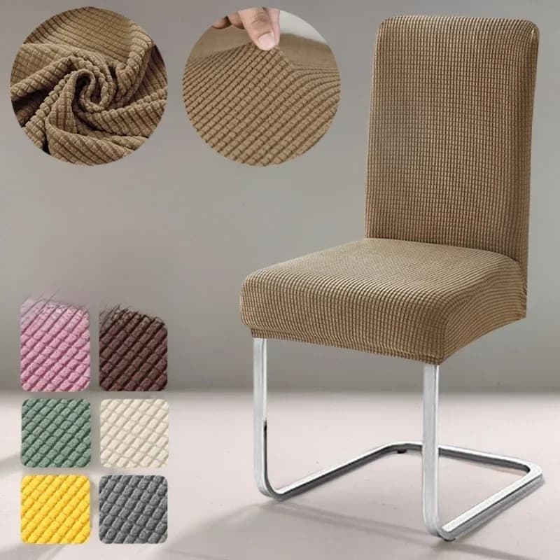 Housse de chaise élastique imperméable, 1 pièce, pour bureau, Jacquard, Spandex, extensible, pour sièges, salle à manger, cuisine, vente en gros