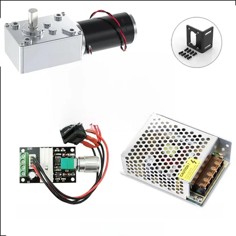 5840-31ZY DC 12V 24V moteur à engrenages de réduction grand couple haute puissance 2-70kg 7 tr/min-470 tr/min moteur à engrenage à vis sans fin