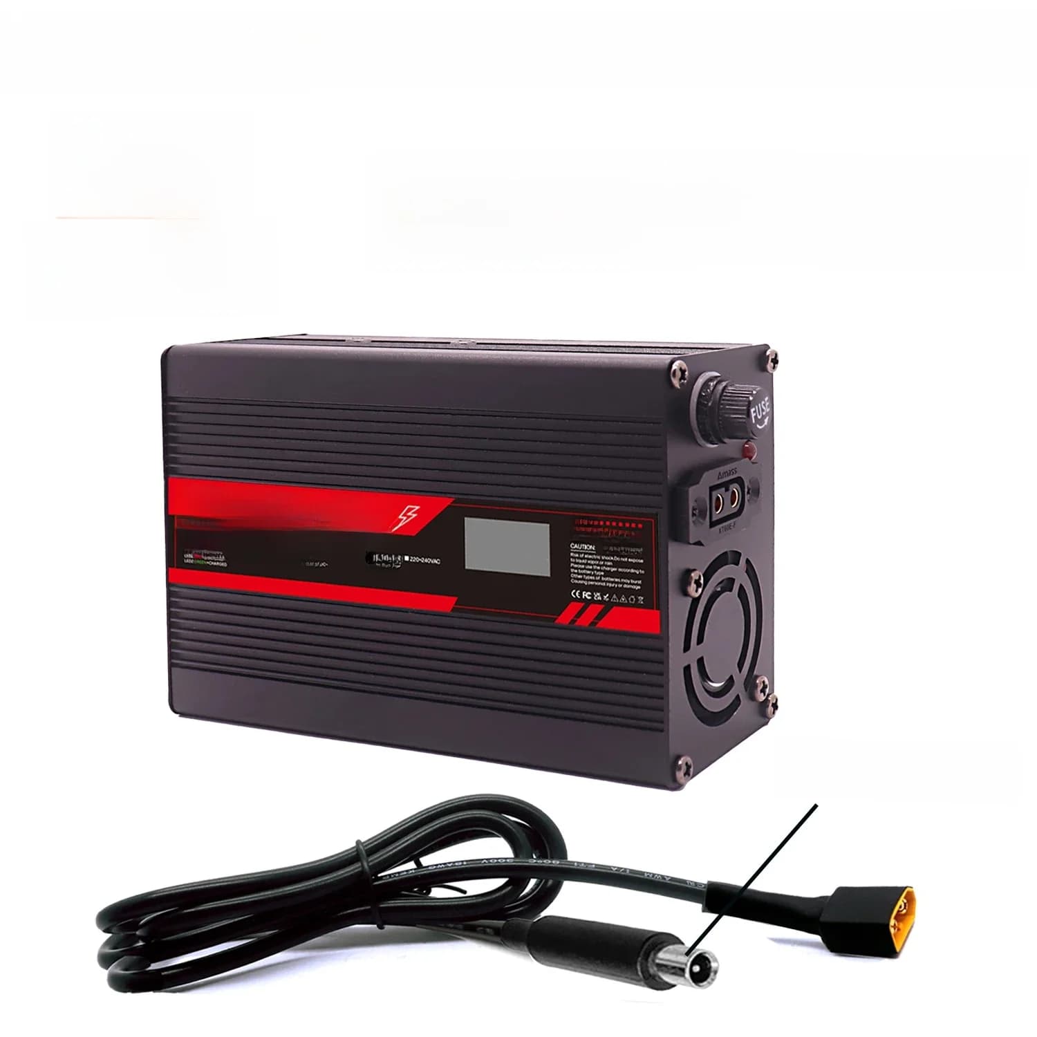 OHRIJA DC 8MM 42V 4A chargeur de batterie au Lithium intelligent 36V 54.6V 5A pour 10S 13S 48V chargeur de charge rapide avec connecteur DC 8020