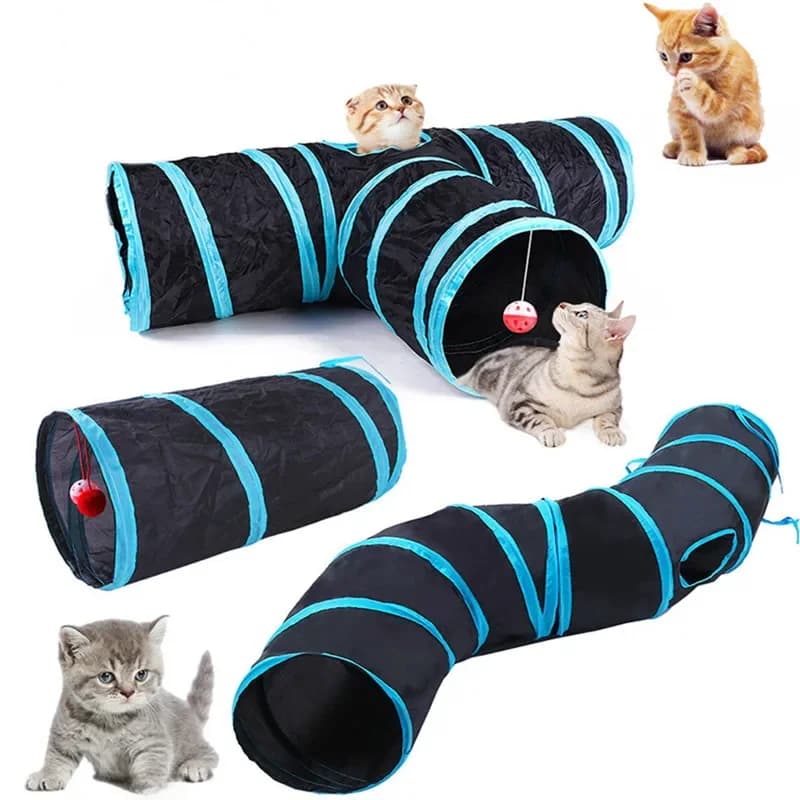 Tunnel pour chat, fournitures pour animaux de compagnie, Tunnel de jeu de passage S T, jouet pliable pour chat, baril de forage respirant pour papier