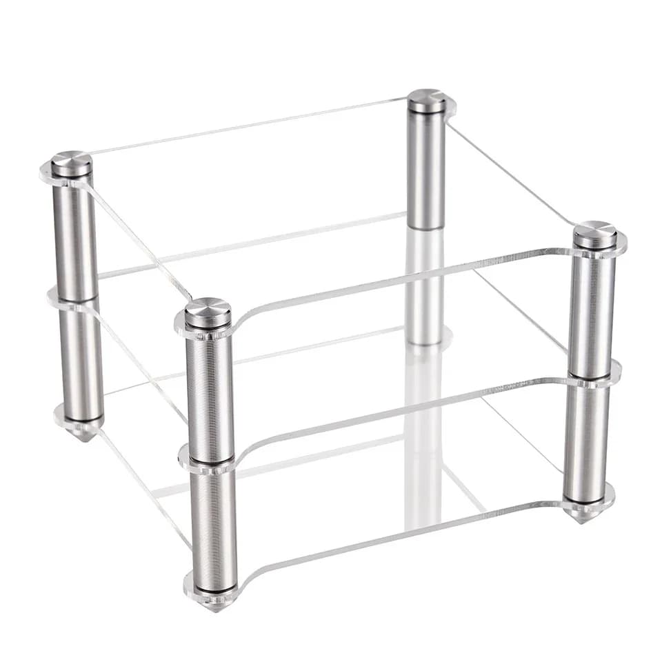 Support en alliage d'aluminium acrylique, décodeur HIFI, amplificateur de casque, support de rangement à Double couche