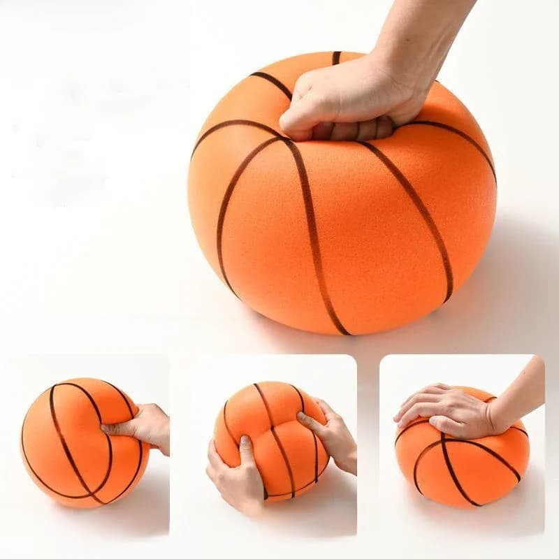 Livraison directe rapide ballons de basket-ball muets mousse PU taille 3/5/7 cerceau de basket-ball sans bruit balles silencieuses compressibles sport