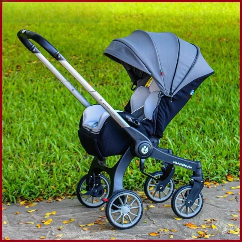 STOCK ue 4 in1 bébé poussette multifonctionnel nouveau-né landau pliable panier type siège léger voyage landau siège d'auto
