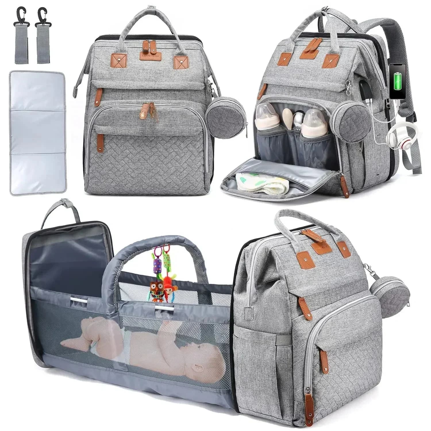 Nouveaux sacs à langer pour bébé, Station à langer Portable pour lit de bébé, couffin de voyage, berceau pliant, matelas à langer en tissu