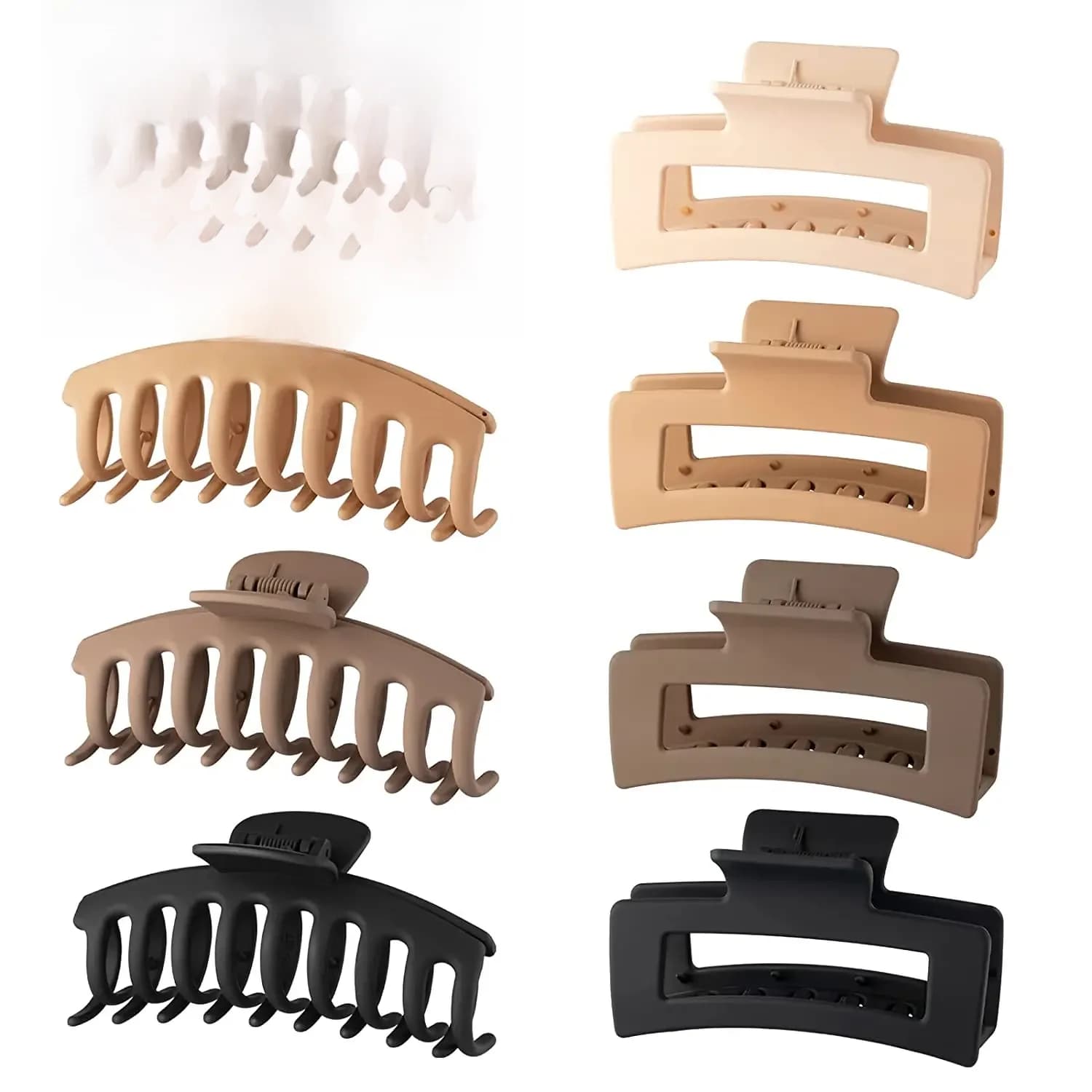 Pinces à cheveux géométriques mates vintage solides pour femmes, pour cheveux épais, maintien ferme, pinces à cheveux élégantes, accessoires de