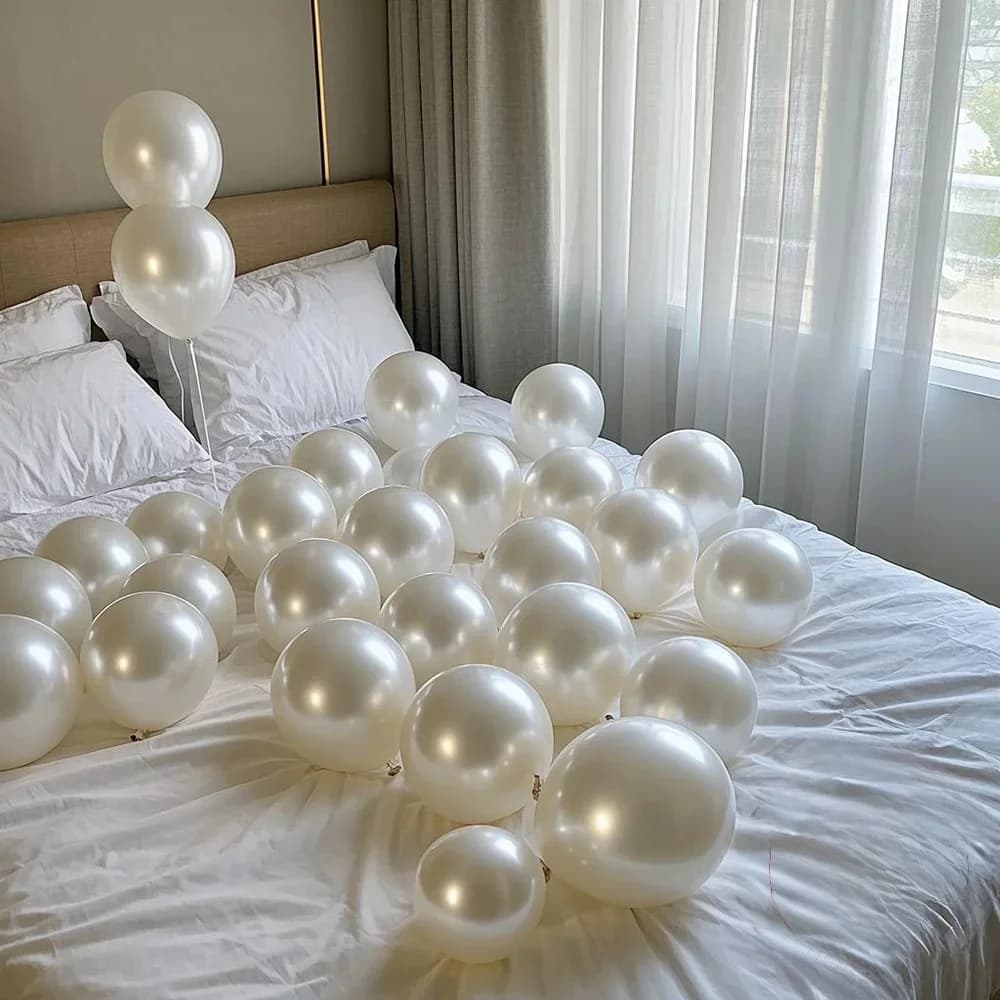 30 pièces 5/10/12 pouces ballons blanc perle anniversaire de mariage saint valentin fête d'anniversaire bébé douche ballon à hélium décor
