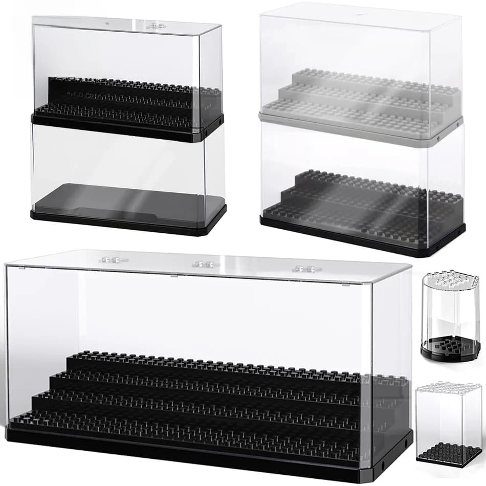 HUIQIBAO – vitrine de figurines anti-poussière, vitrine pour Collection de modèles, blocs de construction, boîte d'exposition de briques, jouet