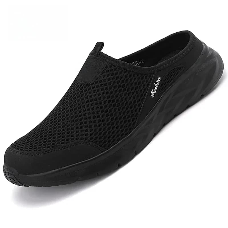 YRZL hommes demi pantoufles été respirant maille hommes chaussures en plein air chaussures de marche décontractées grand plat léger maille