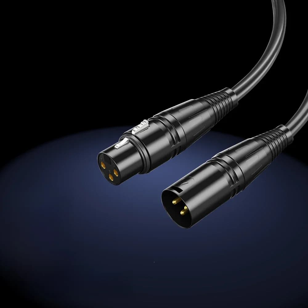 Câble XLR mâle à femelle, canon de connexion de Microphone, câble Karon équilibré, ligne Audio mâle femelle, 0.5m 1m 1.5m 2m 3m 5m