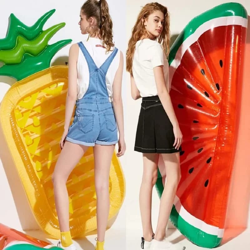 Matelas flottant gonflable géant pour piscine, jouets pastèque, ananas, Cactus, anneau de natation de plage, matelas à Air flottant pour fruits