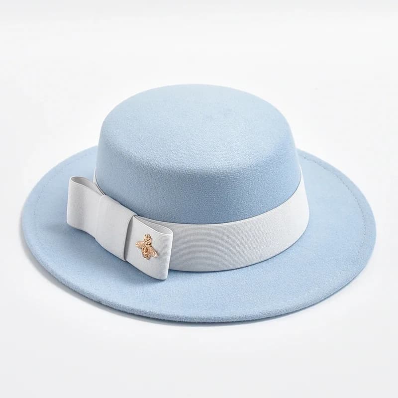 Nouveau Chapeau Fedora pour femmes élégant mode formelle mariage décorer Casquette d'église haut plat nœud fête Jazz Chapeau Chapeau Femme