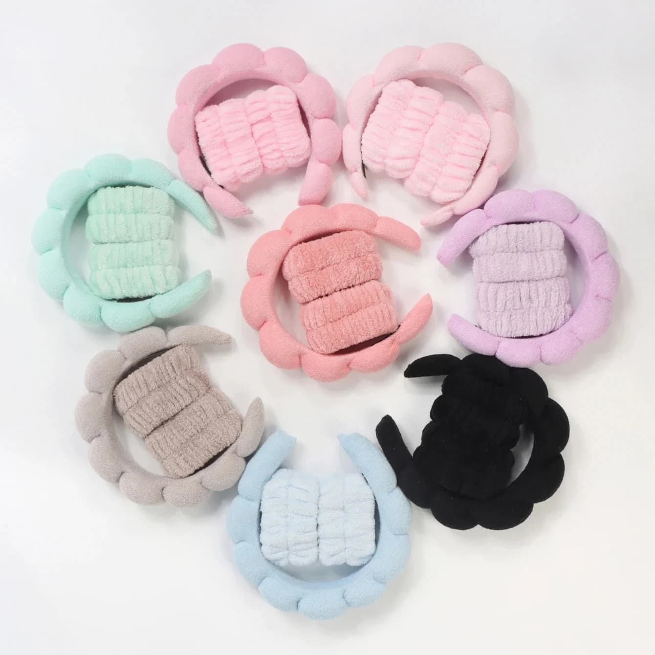 1/3 pièces mode microfibre lavage bracelets chouchous gonflé bandeau Spa bulle bandeau pour laver le visage maquillage douche soins de la peau