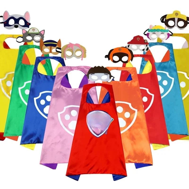 Paw Patrol – ensemble de jouets pour Halloween, personnage de dessin animé, Costume de Cosplay, masque de patrouille Kanina, cape, jouet pour