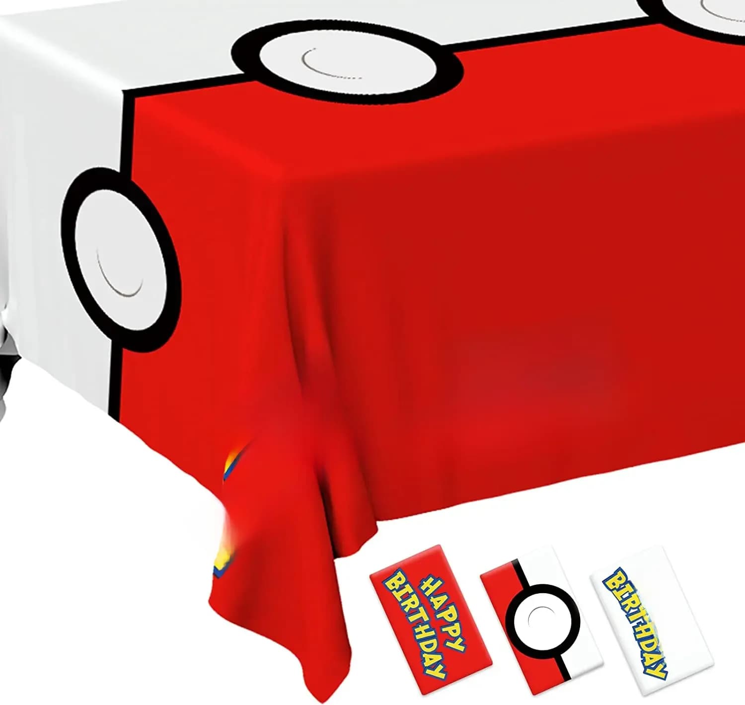 Nappe Pokeball Pokemon Pikachu, fournitures de fête, couverture de Table, tasses, assiettes, décorations joyeux anniversaire pour réception-cadeau