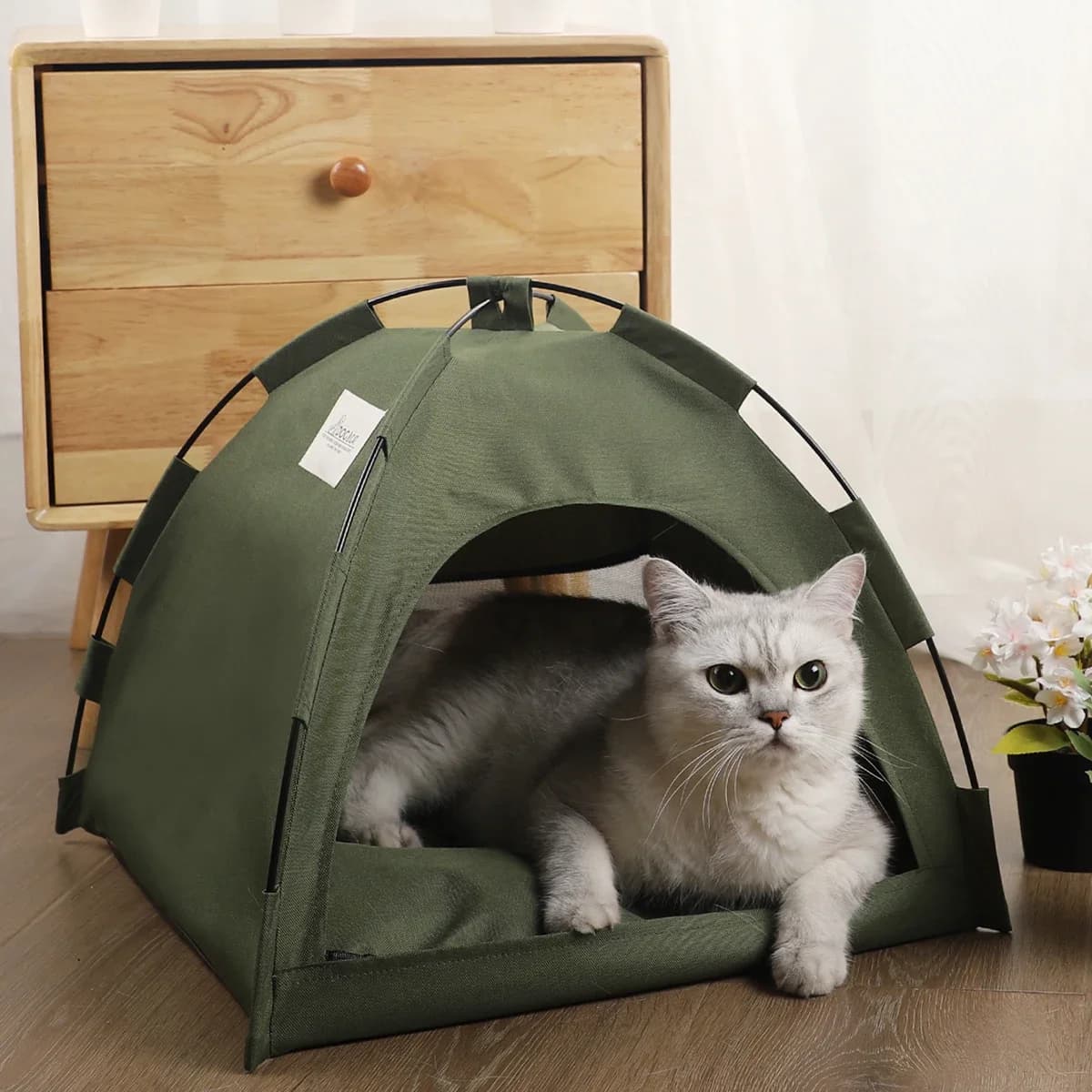 Lit de tente pour animaux de compagnie, fournitures de maison pour chats, produits, accessoires, coussins chauds, meubles, canapé, panier, lits