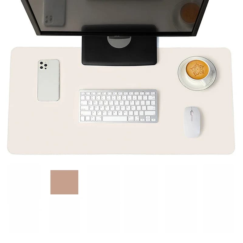 Souris de jeu portable en daim blanc, imperméable, non-ald, PU, polymère, clavier d'ordinateur, sous-tapis de bureau