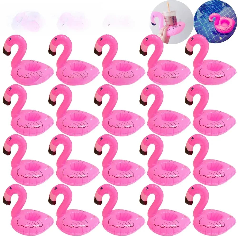 Porte-gobelet gonflable en PVC pour piscine, sous-verre flottant, jouet flamant rose, décoration de fête