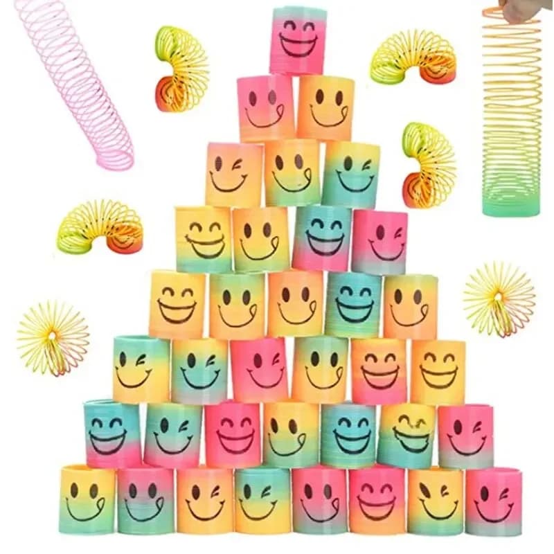 12 pièces/ensemble arc-en-ciel empilable musique nostalgique Puzzle en plastique petit cadeau printemps cercle magique arc-en-ciel cercle pour