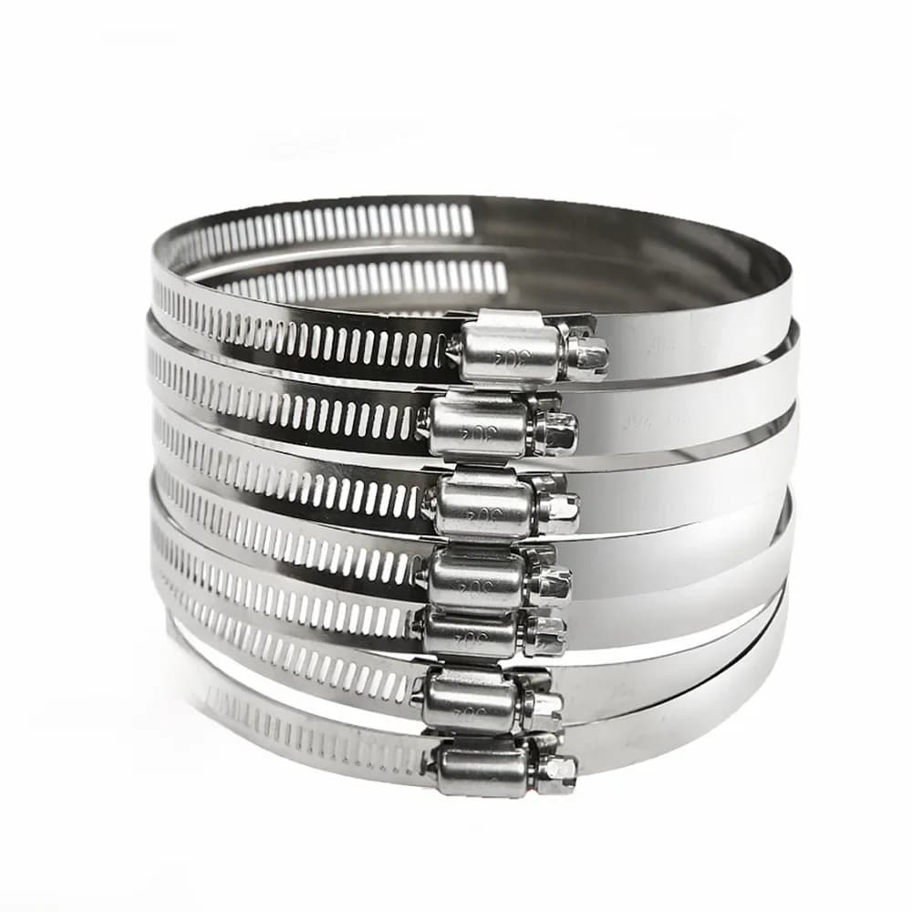 Colliers de serrage robustes en acier inoxydable, 5 pièces, 8mm-700mm, colliers de serrage pour tuyaux de carburant de voiture, entraînement à vis