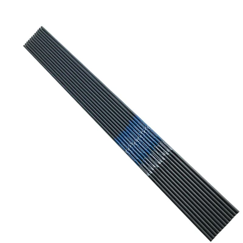 12 pièces 100% pur carbone flèches arbre ID6.2mm Spine300-800 composé arc classique chasse tir à l'arc tir