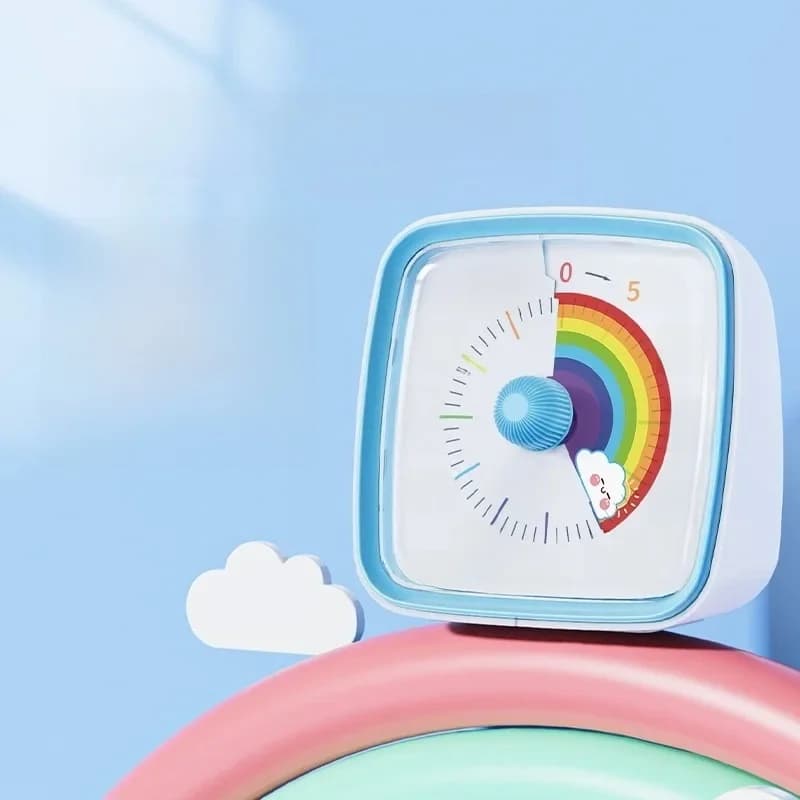Minuteur visuel pour enfants, outil de gestion du temps, veilleuse, réveil ultra silencieux, compte à rebours numérique de 60 minutes
