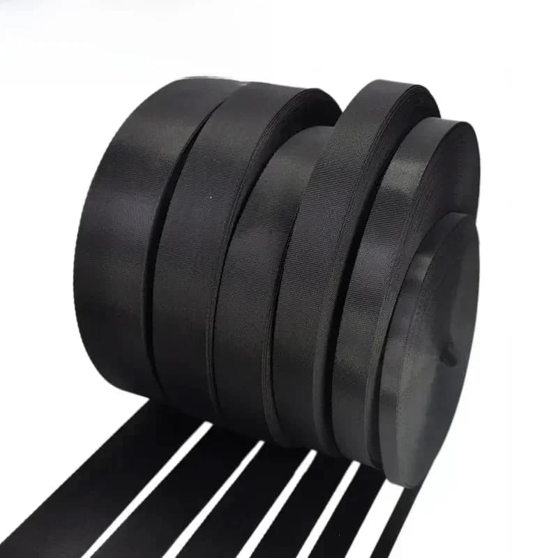 Sangle en Nylon noir 5M 10-100mm, sangle pour sac à dos, collier pour animaux de compagnie, ceinture de sécurité, bande pour sac de bricolage,