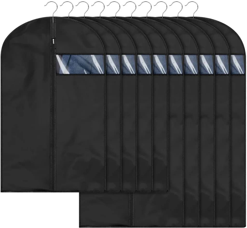 Housses de vêtements anti-poussière, imperméables, pour manteau, costume, robe, protecteur, sacs à vêtements suspendus, organisateur de placard