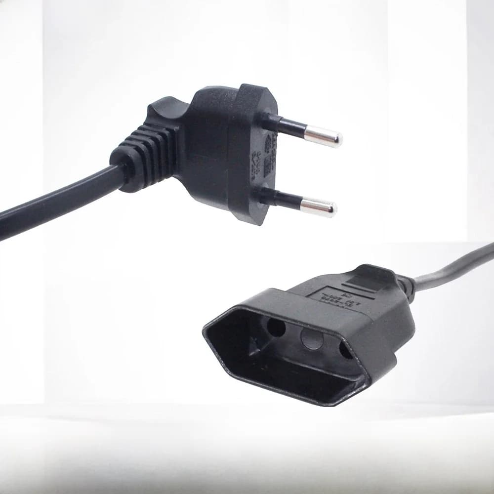 Câble d'extension d'alimentation prise mâle européenne à 90 degrés vers prise femelle, pour ordinateur PC PDU 0.3m/0.6m/1.8m, cordon coudé à 2