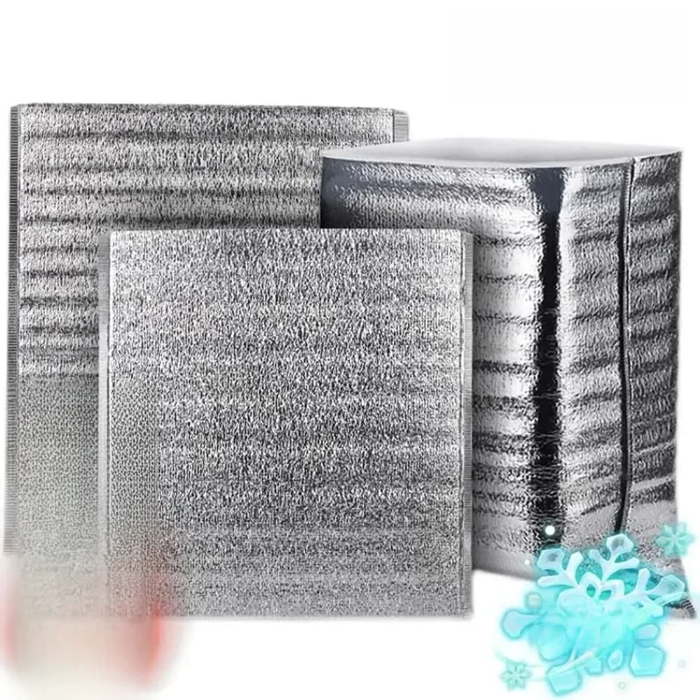 Sac isotherme portable en aluminium, sac isotherme pliable, sac d'emballage thermique pour aliments, pique-nique, livraison de nourriture, clics