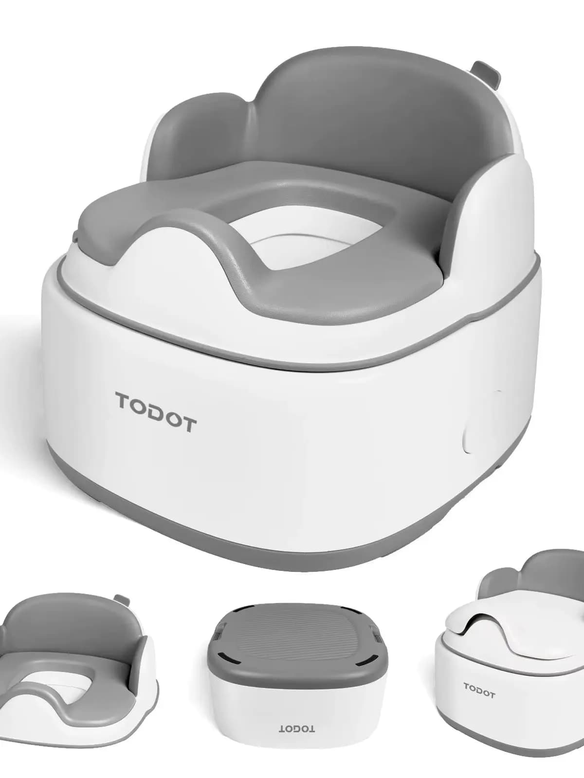 Pot Bébé Toilette 3 en 1, Potty Apprentissage De La Propreté, Pot Bébé + Réducteur WC + Marchepied Antidérapant, Multifonction pour Enfant Dès