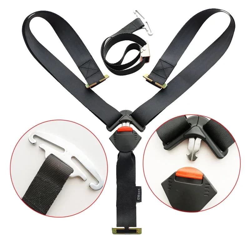 Harnais de panier pour bébé avec loquet de verrouillage, ceinture de sécurité de siège de voiture pour enfants, 5 Points, ceinture de sécurité,