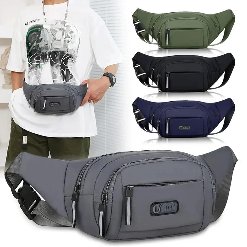 Hommes toile Fit sac de taille Mobile Fanny taille Packs hommes Sports loisirs de plein air course Anti-vol Ultra mince Invisible taille sac